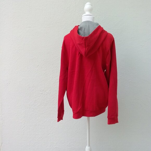 The Ohio State University Buckeyes Youth Size XL Red-Gray Zipper Fleece NEW - Picture 5 of 6